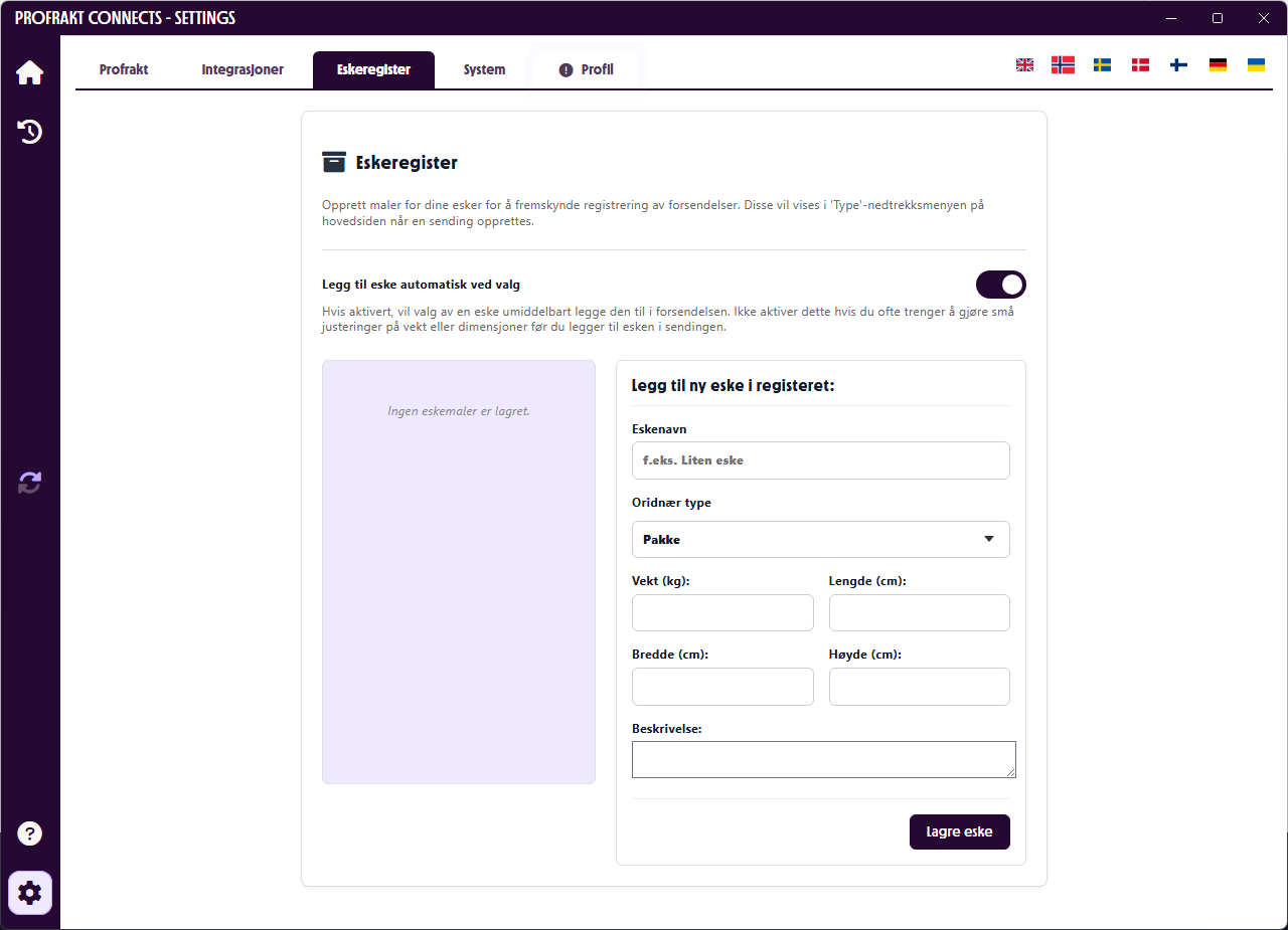 Profrakt Connects Order View